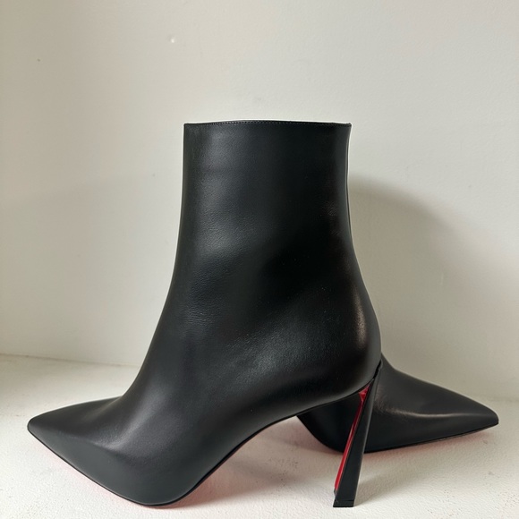 Christian Louboutin Black Booties Heel 85 mm Size 38 - Picture 5 of 8